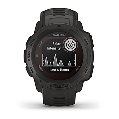 Garmin 010 02293 10 Instinct Solar  Rugged Outdoor Smartwatch with Solar Charging Capabilities  Built in Sports Apps and Health Monitoring  Graphite