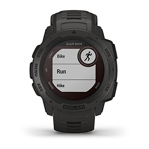 Garmin 010 02293 10 Instinct Solar  Rugged Outdoor Smartwatch with Solar Charging Capabilities  Built in Sports Apps and Health Monitoring  Graphite