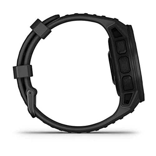 Garmin 010 02293 10 Instinct Solar  Rugged Outdoor Smartwatch with Solar Charging Capabilities  Built in Sports Apps and Health Monitoring  Graphite