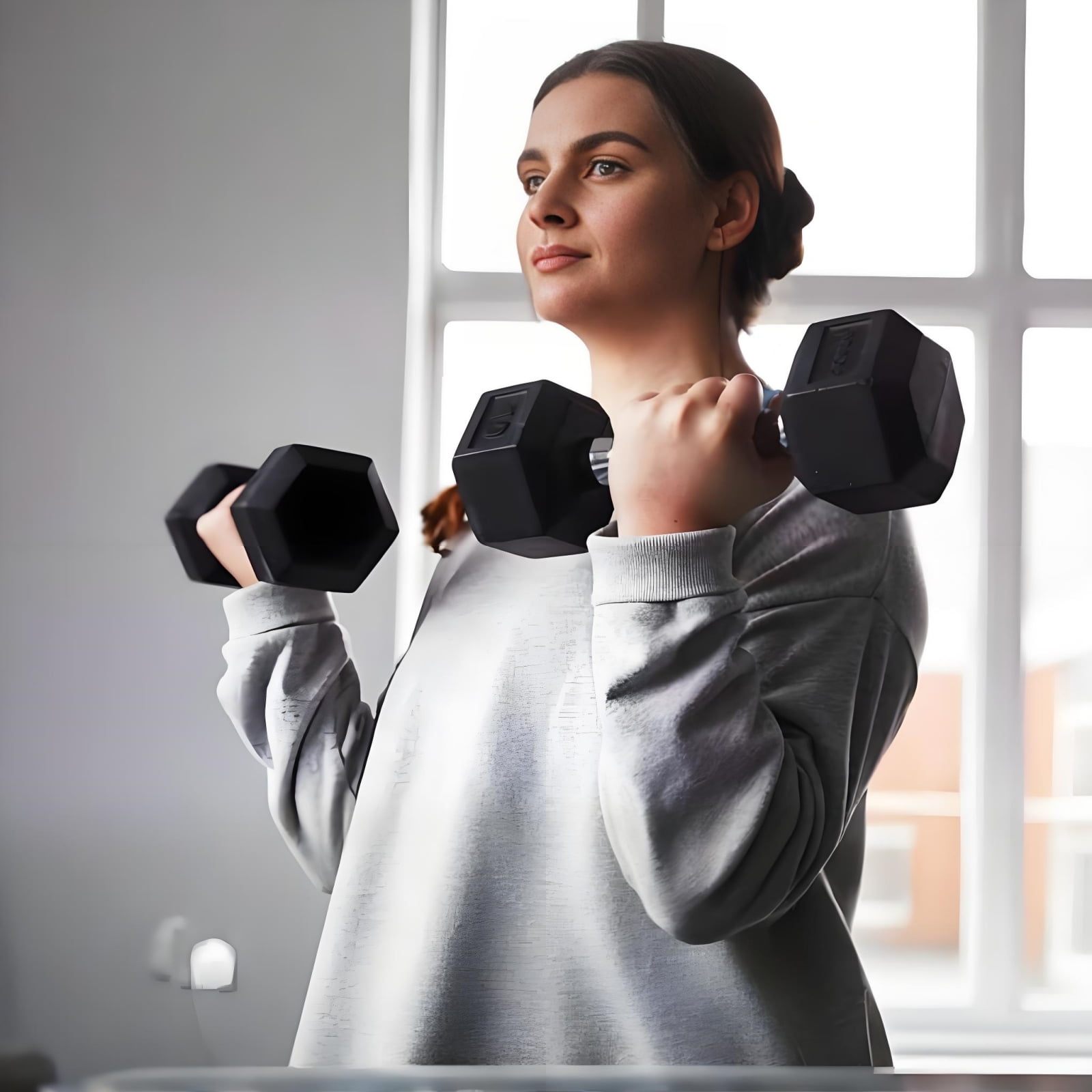 Gianna 50 lbs Hex Dumbbells with Rubber Coated  Hand Weights for Exercises and Fitness