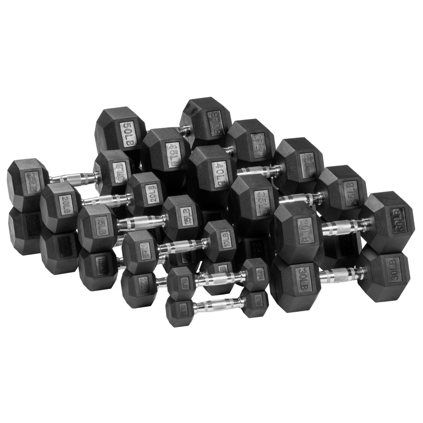 Gianna 50 lbs Hex Dumbbells with Rubber Coated  Hand Weights for Exercises and Fitness