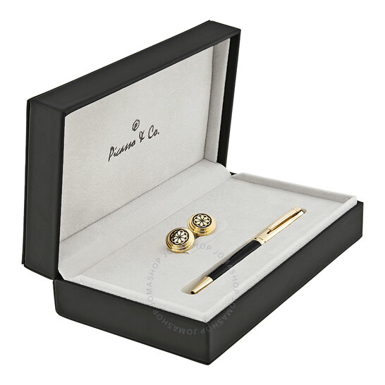 Gold Plated Ballpoint Pen and Cufflink Set