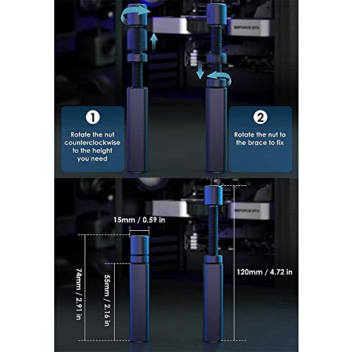 Graphics Card GPU Brace Support  Height Adjustment Video Card Sag Holder Bracket  GPU Stand  Universal VGA Graphics Card Holder