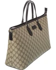 Gucci Gg Supreme Canvas & Leather Tote Women s Beige