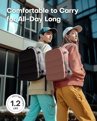 HOTOR Travel Backpack   Flight Approved Travel Bag for Men and Women  Carry on Luggage for 15 6 Laptop and Travel Essentials for Work  Business  Weekender  College 11 8x7 9x17 3  Black 