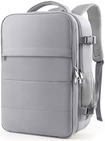 HOTOR Travel Backpack   Flight Approved Travel Bag for Men and Women  Carry on Luggage for 15 6 Laptop and Travel Essentials for Work  Business  Weekender  College 11 8x7 9x17 3  Black 