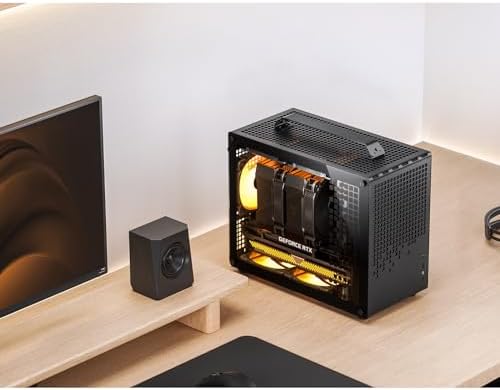 JONSBO/JONSPLUS Z20 Black Micro ATX Mini Tower PC Case with Detachable Carrying Handle  Mini Size  High Performance Hardware Compatible  Support 240AIO  H160mm Cooler  Black