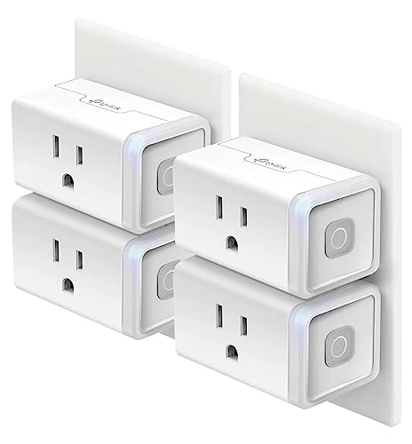 Kasa Smart Plug HS103P4  Smart Home Wi Fi Outlet Works with Alexa  Echo  Google Home & IFTTT  No Hub Required  Remote Control  15 Amp  UL Certified  4 Pack  White
