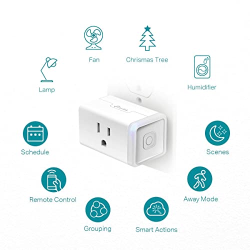 Kasa Smart Plug HS103P4  Smart Home Wi Fi Outlet Works with Alexa  Echo  Google Home & IFTTT  No Hub Required  Remote Control  15 Amp  UL Certified  4 Pack  White