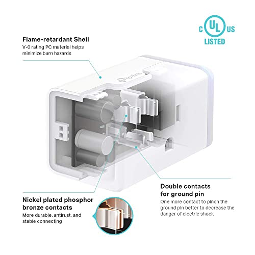 Kasa Smart Plug HS103P4  Smart Home Wi Fi Outlet Works with Alexa  Echo  Google Home & IFTTT  No Hub Required  Remote Control  15 Amp  UL Certified  4 Pack  White