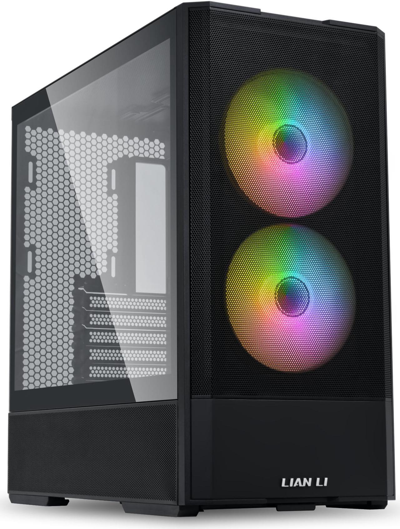 LIAN LI LANCOOL 207 Compact ATX RGB Gaming Computer Case  Tower Chassis w/ 2x140mm  ARGB 2x120mm PWM Fans Pre Installed  reinventing ATX Layout / Tempered Glass Side Panel  Black      LANCOOL 207RX