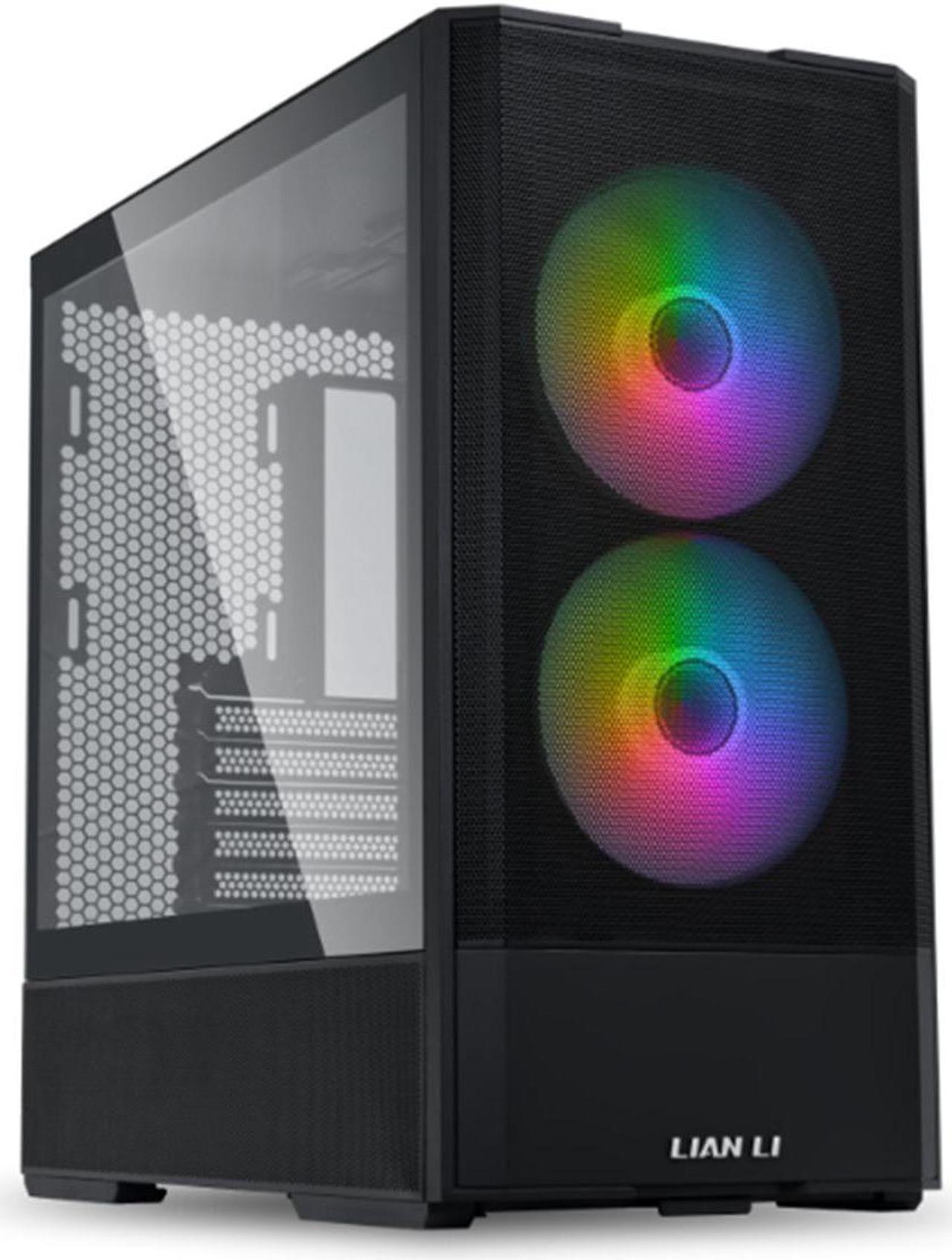 LIAN LI LANCOOL 207 Compact ATX RGB Gaming Computer Case  Tower Chassis w/ 2x140mm  ARGB 2x120mm PWM Fans Pre Installed  reinventing ATX Layout / Tempered Glass Side Panel  Black      LANCOOL 207RX
