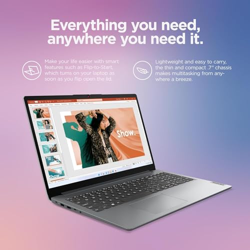 Lenovo IdeaPad 1 Student Laptop  Intel Dual Core Processor  20GB RAM  1TB SSD   128GB eMMC  15 6 FHD Display  1 Year Office 365  Windows 11 Home  Wi Fi 6  Webcam  Bluetooth  SD Card Reader  Grey