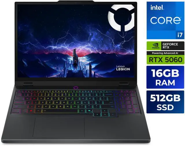 Lenovo Legion 5i - 15.1" GeForce RTX 5060 Laptop GPU - Intel Core i7-14700HX - 16GB Memory - 512GB SSD - 165Hz OLED Display - Windows 11 Home Gaming Laptop (83LY000LUS)