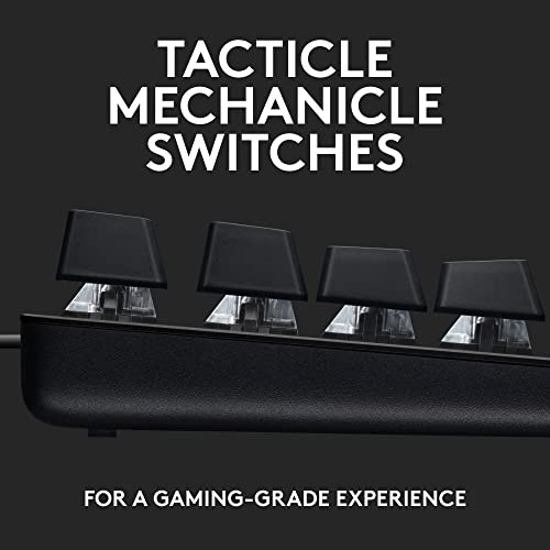 Logitech G413 TKL SE Mechanical Gaming Keyboard   Compact Backlit Keyboard with Tactile Mechanical Switches  Anti Ghosting  Compatible with Windows  macOS   Black Aluminum