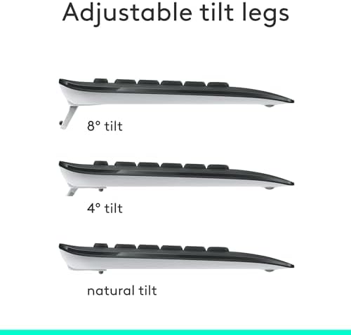 Logitech MK540 Advanced Wireless Keyboard and Mouse Combo for Windows  2 4 GHz Unifying USB Receiver  Multimedia Hotkeys  3 Year Battery Life  for PC  Laptop