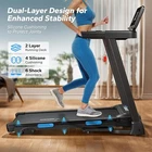 MERACH Foldable Incline Treadmill 7 5MPH Quiet for Home Double Deck Technology