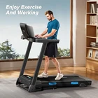 MERACH Foldable Incline Treadmill 7 5MPH Quiet for Home Double Deck Technology