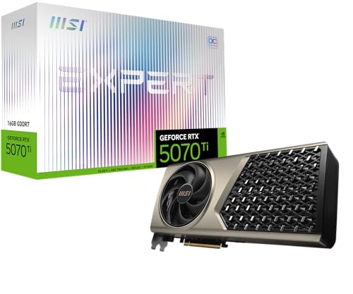 MSI Gaming RTX 5070 Ti 16G Expert OC Graphics Card  16GB GDDR7  256 bit  Extreme Performance  2588  DisplayPort x 3 2 1a  HDMI 2 1b  NVIDIA Blackwell Architecture 