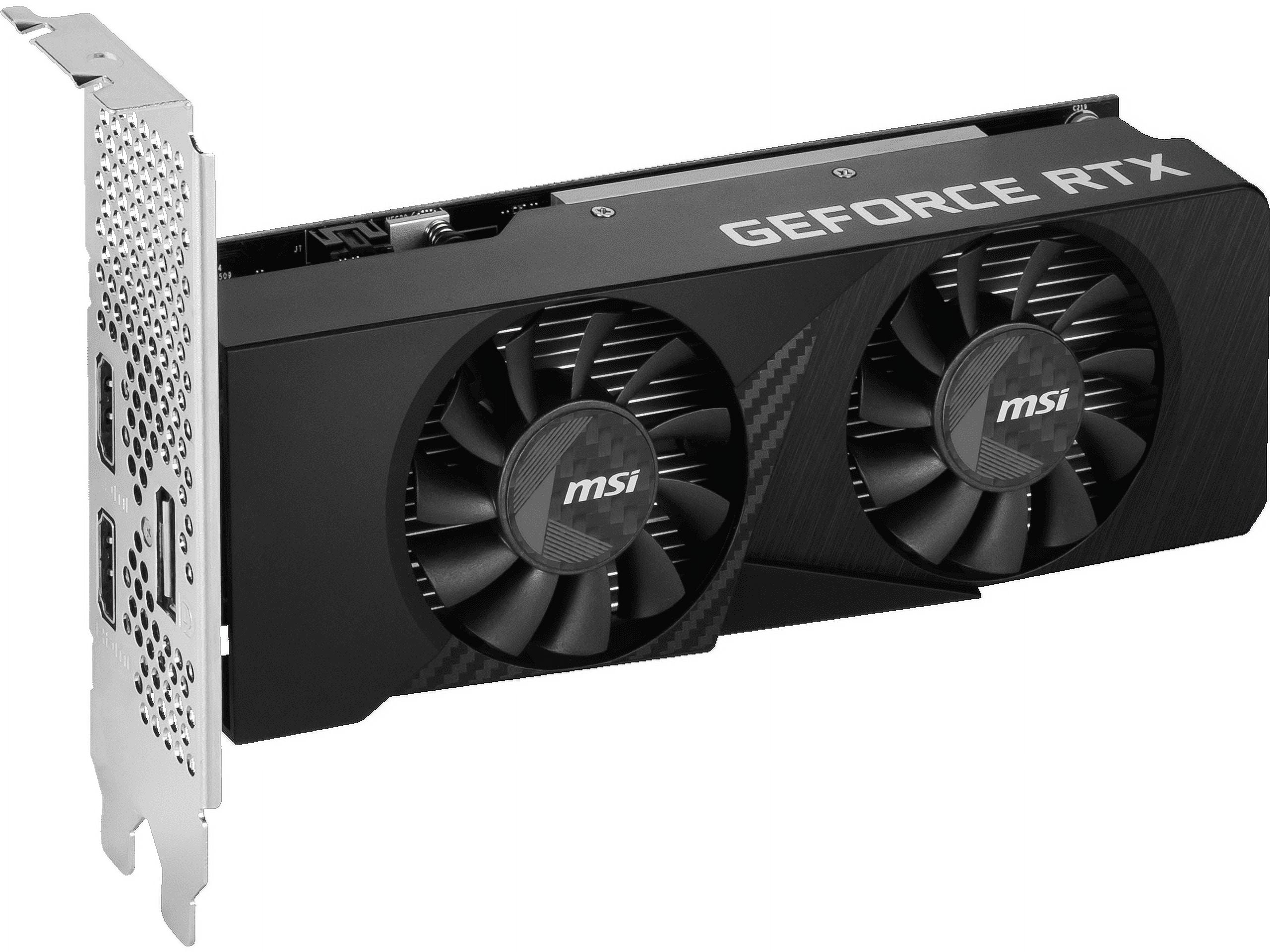 MSI LP GeForce RTX 3050 6GB GDDR6 PCI Express 4 0 x8 ATX Graphics Card RTX 3050 LP 6G OC