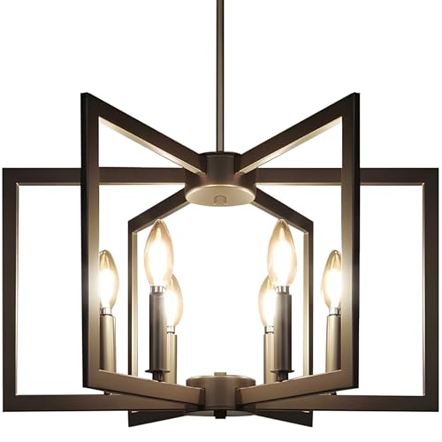 Modern Black Chandelier for Dining Room  Farmhouse Ceiling Light Fixture with Adjustable Height  Industrial Pendant Lights for Kitchen Island  Living Room  Foyer