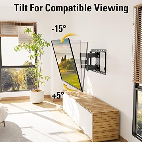 Mounting Dream TV Wall Mount for 32 65 Inch Television Mount with Swivel and Tilt  Full Motion Bracket with Articulating Dual Arms  Fits 16inch Studs  Max VESA 400X400 mm  99lbs  MD2380