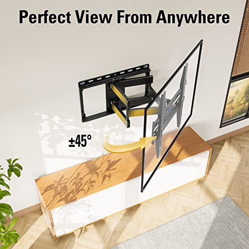 Mounting Dream TV Wall Mount for 32 65 Inch Television Mount with Swivel and Tilt  Full Motion Bracket with Articulating Dual Arms  Fits 16inch Studs  Max VESA 400X400 mm  99lbs  MD2380