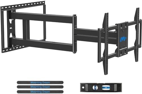 Mounting Dream TV Wall Mount for 32 65 Inch Television Mount with Swivel and Tilt  Full Motion Bracket with Articulating Dual Arms  Fits 16inch Studs  Max VESA 400X400 mm  99lbs  MD2380