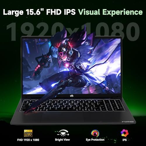 NIMO Gaming Laptop  15 6 FHD IPS Anti Glare Screen  AMD R7 7735HS  Up to 4 75GHz  Beat i7 12650H  Computer with 16GB DDR5 RAM 1TB SSD  180  Viewing  Radeon 680M  100W Type C  for Business  College