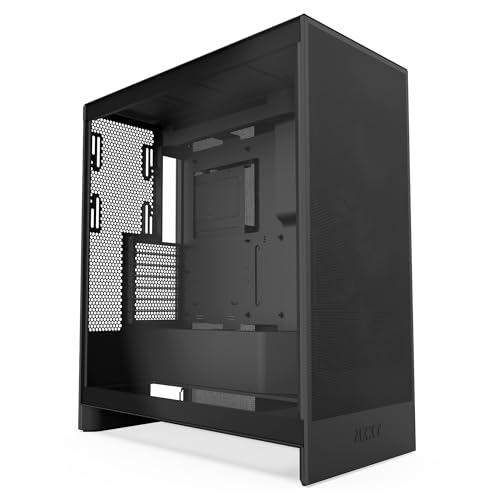 NZXT H7 Flow 2024   Mid Tower ATX Airflow Case   Includes Pre Installed 3 x 120mm Fans   Supports Bottom Fans for Dedicated GPU Cooling   Cable Management   Black
