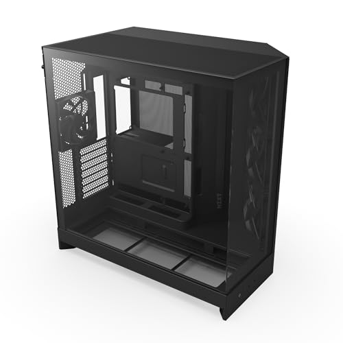 NZXT H9 Flow  2025    Large Dual Chamber ATX Mid Tower Airflow PC Case   Includes 3 x 140mm & 1 x 120mm Fans   420mm Radiator Support   Tempered Glass   Back Connect Ready   Black