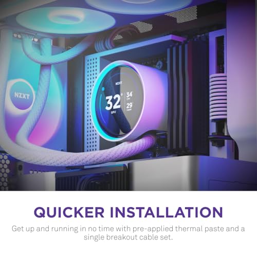 NZXT Kraken Elite 360 RGB 2024   AIO CPU Liquid Cooler   360mm Radiator   F360 RGB Core Fan   Customizable 2 72 IPS LCD   NZXT Turbine Pump   AMD  AM5  AM4   Intel  LGA 1851/1700  1200/115X   White