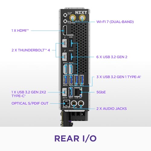 NZXT N9 Z890   Intel Z890 LGA 1851 ATX Gaming Motherboard for Core Ultra  Series 2    20 1 1  DDR5  5X M 2  PCIe 5 0  Wi Fi 7  5GbE  Thunderbolt 4   RGB  Full Metal Cover   Black