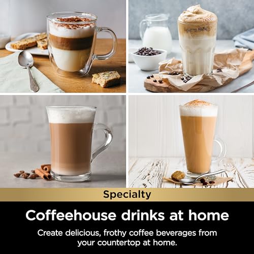 Ninja Pod & Grounds Specialty Single Serve Coffee Maker  K Cup Pod Compatible  Brews Grounds  Compact Design  Built In Milk Frother  56 oz  Reservoir  6 oz  Cup to 24 oz  Mug Sizes  Stone  PB051ST