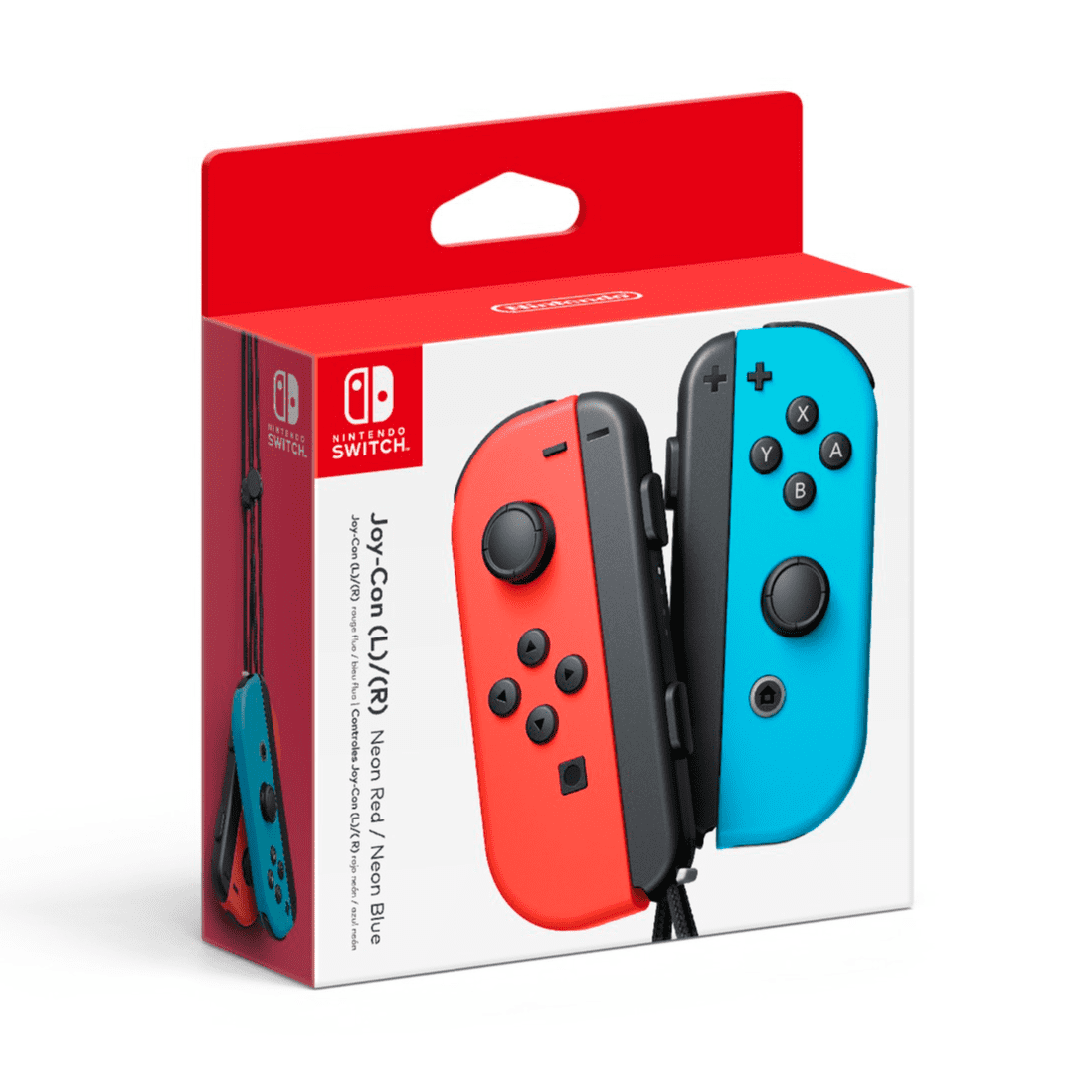 Nintendo Switch   Joy Con  L/R    Left Neon Red/ Right Neon Blue Controllers