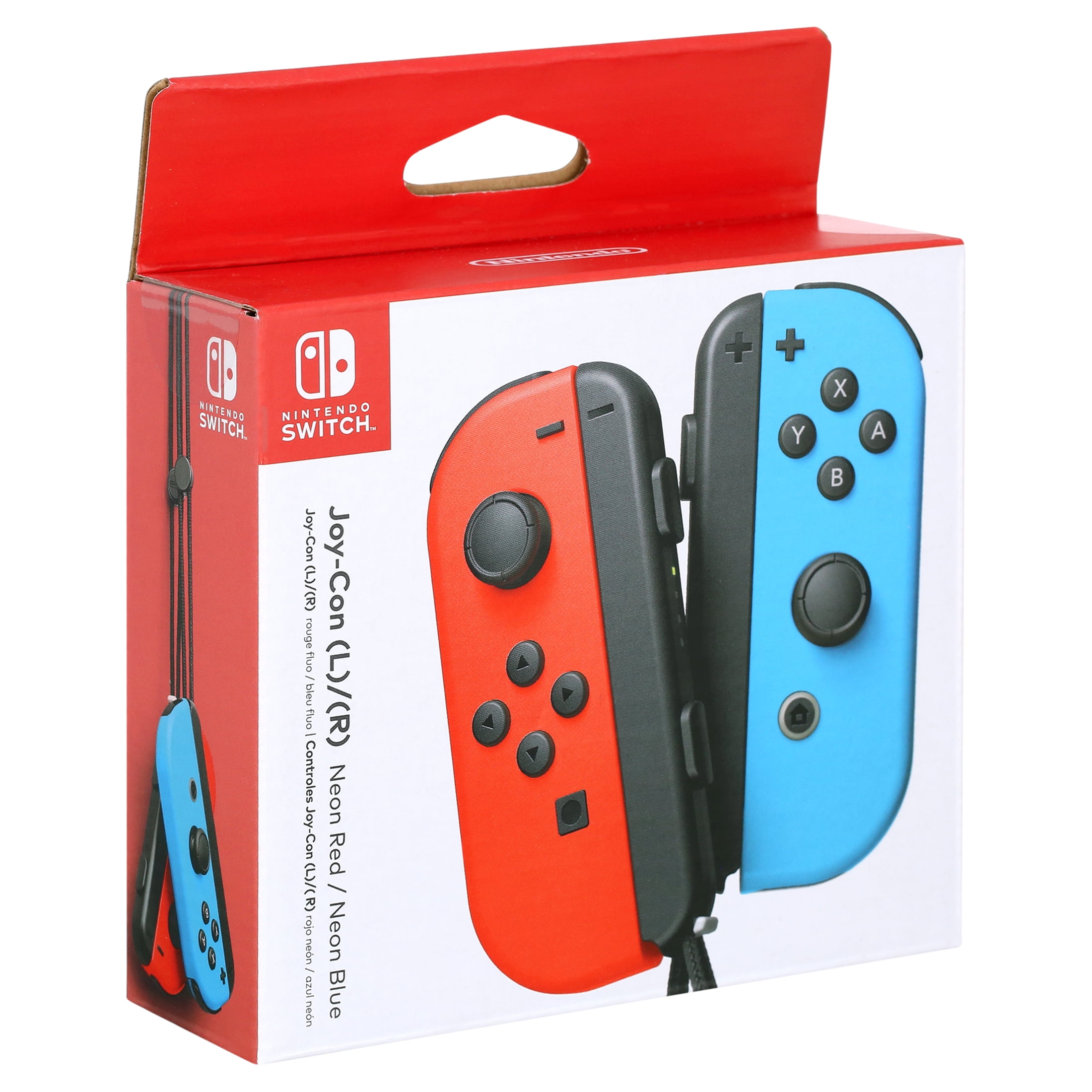 Nintendo Switch   Joy Con  L/R    Left Neon Red/ Right Neon Blue Controllers