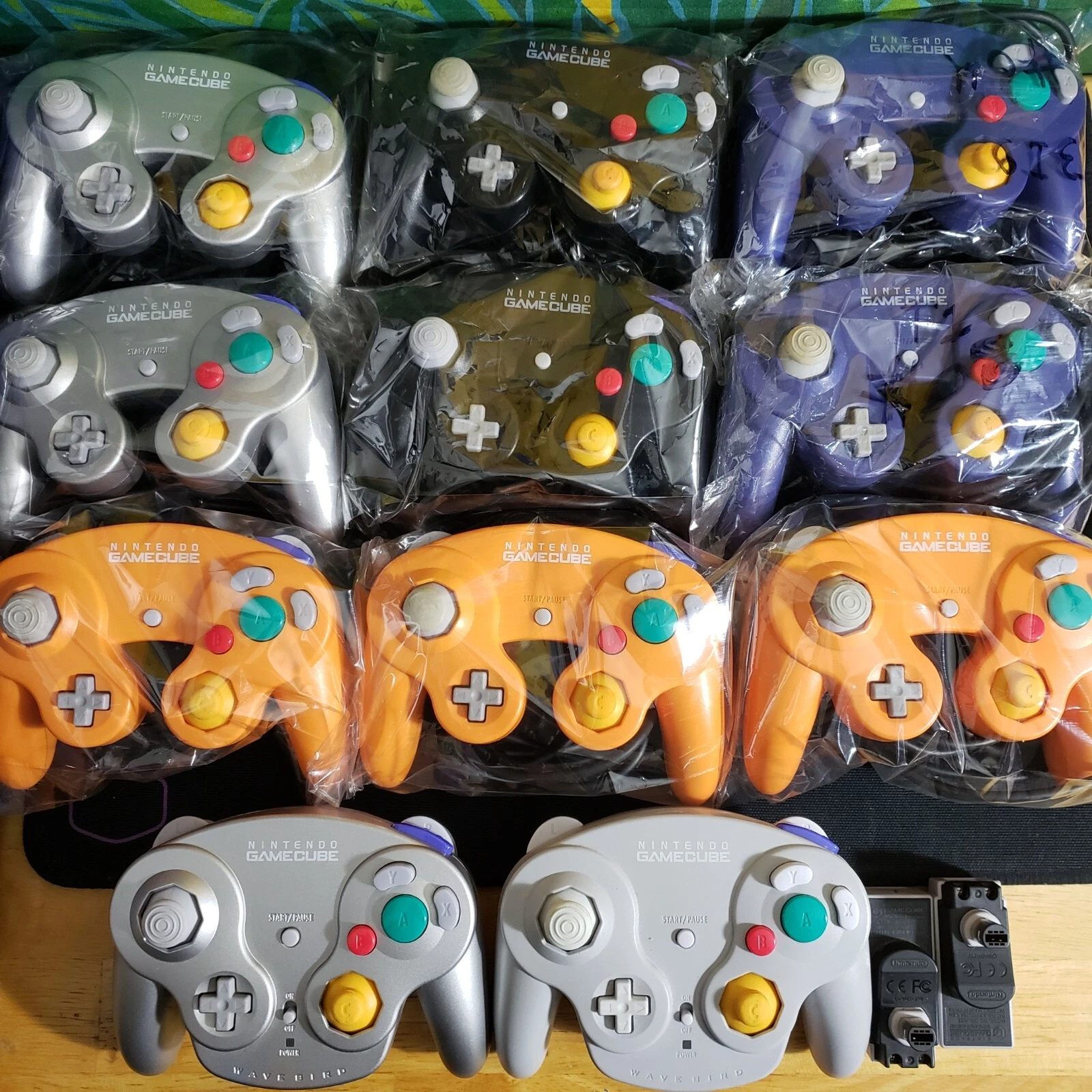 OEM Nintendo GameCube Controller You Choose Orange Silver Black Purple WaveBird