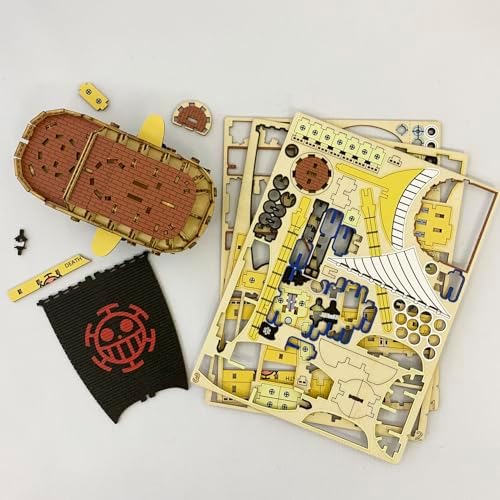 One Piece Polar Tang Model   One Piece Model Kit Series   Japanese Miniature Wooden 3D Puzzle   Fun DIY Wood Craft Kits for Adults