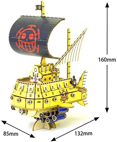 One Piece Polar Tang Model   One Piece Model Kit Series   Japanese Miniature Wooden 3D Puzzle   Fun DIY Wood Craft Kits for Adults