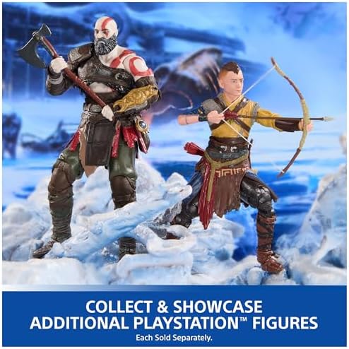 PlayStation God of War Ragnar k  6  Kratos Action Figure with 5 Accessories  The Shapes Collection  for PS5 Fans & Collectors Ages 17 
