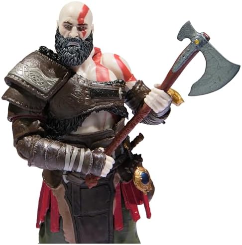 PlayStation God of War Ragnar k  6  Kratos Action Figure with 5 Accessories  The Shapes Collection  for PS5 Fans & Collectors Ages 17 