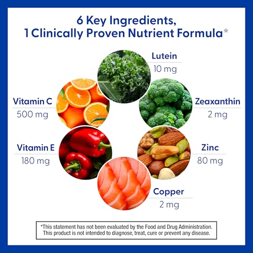 PreserVision AREDS 2 Eye Vitamins  #1 Eye Doctor Recommended Brand  Lutein and Zeaxanthin Supplement with Vitamin C  Vitamin E  Zinc  and Copper  120 Softgels  Minigels 