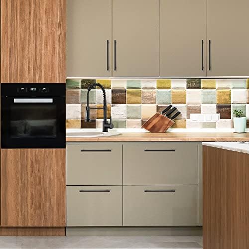 Ravinte 10 Inch Cabinet Handles Matte Black Drawer Pulls Stainless Steel Kitchen Cabinet Hardware Cabinet Pulls 10 Length 7 1/2 Hole Center 20 Pack
