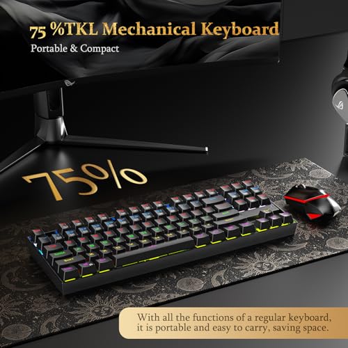 Redragon K552 Mechanical Gaming Keyboard  87 Key Compact  LED Gaming Keyboard with Red Switches  Anti Ghosting  Metal Frame for PC Gaming & Typing  Beginner Friendly  Black 