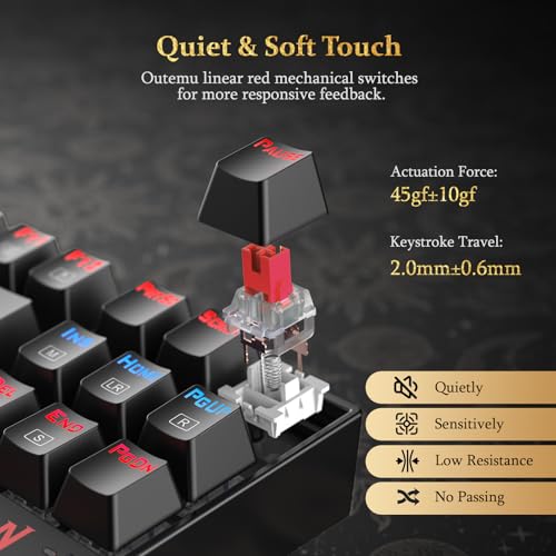 Redragon K552 Mechanical Gaming Keyboard  87 Key Compact  LED Gaming Keyboard with Red Switches  Anti Ghosting  Metal Frame for PC Gaming & Typing  Beginner Friendly  Black 