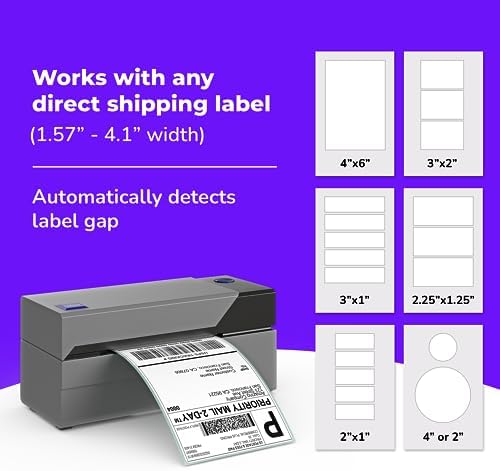 Rollo USB Shipping Label Printer   Commercial Grade 4x6 Thermal Label Printer for Shipping Packages   High Speed Custom Sticker Label Maker for Small Business   Supports Windows & Mac
