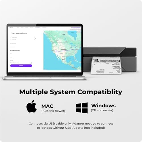 Rollo USB Shipping Label Printer   Commercial Grade 4x6 Thermal Label Printer for Shipping Packages   High Speed Custom Sticker Label Maker for Small Business   Supports Windows & Mac