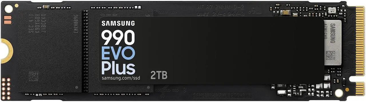 SAMSUNG 990 EVO PLUS SSD 2TB  PCIe Gen 4x4   Gen 5x2 M 2 2280  Speeds Up to 7 250 MB/s  Upgrade Storage for PC/Laptops  HMB Technology and Intelligent Turbowrite 2 0  MZ V9S2T0B/AM 