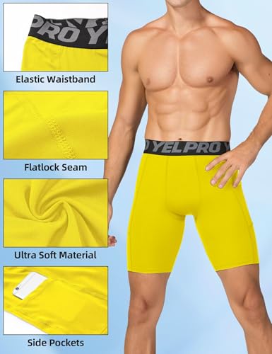 SPVISE Compression Shorts Men 1/3 Pack  Dry Fit Compression Underwear Spandex Running Shorts  Workout Athletic Shorts Pocket