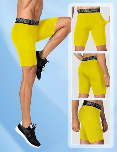 SPVISE Compression Shorts Men 1/3 Pack  Dry Fit Compression Underwear Spandex Running Shorts  Workout Athletic Shorts Pocket